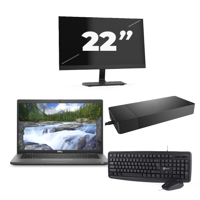 Dell Latitude 7330 - Intel Core i5-12e Generatie - 13 inch - 16GB RAM - 256GB SSD - Windows 11 Home + 1x 22 inch Monitor - thumbnail