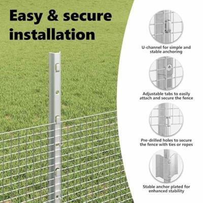 VidaXL Hek met paal zilver 0,5 x 50 m staal