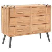 VidaXL Ladekast 91x35x73 cm massief vurenhout - thumbnail