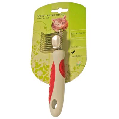 Kat klittenkam L-vorm 11 tanden Vachtverzorging-kat Gebr. de Boon - Gebr de boon