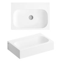 Clou Match Me fontein 45x32cm voorbewerkt kraangat Aluite Wit mat CL/03.13151 - thumbnail