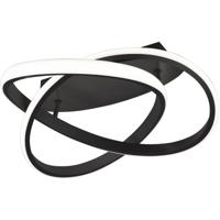 LED Plafondlamp 18W Dimbaar Warm Wit 3000K - Rond Mat Zwart Metaal - thumbnail