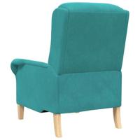 Fauteuil Turquoise 76 x 94 x 102 cm Fluweel - thumbnail