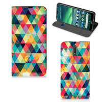 Nokia 2.3 Hoesje met Magneet Geruit - thumbnail