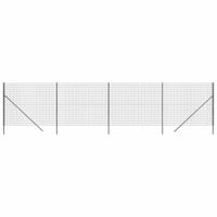 Draadgaashek 1,4x10 m gegalvaniseerd staal antracietkleurig - thumbnail
