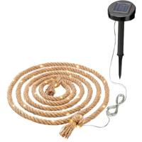 Solar lichtsnoer manilla met 60 warm witte leds - 4,5 meter - thumbnail