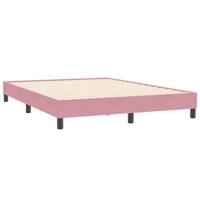 Boxspring zonder matras fluweel roze 160x210 cm - thumbnail