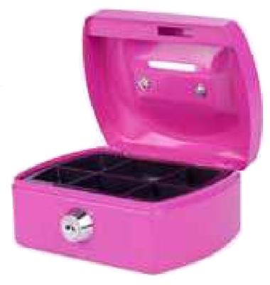 Geldkist Pavo 125 x 95 x 60 mm met gleuf Roze Geldkist Pavo 125 x 95 x 60 mm met gleuf Roze