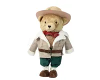 Beer polyester 60 cm bruin open jas - thumbnail