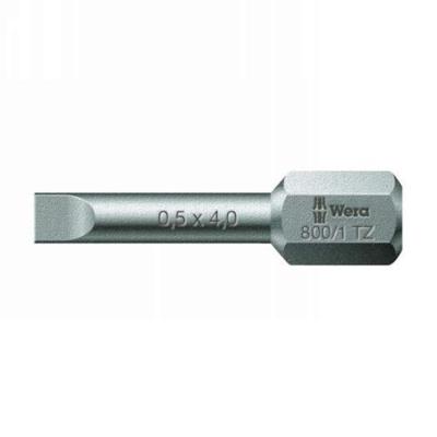 Wera 800/1 TZ Sleufschroeven Bits, 1.6 x 8.0 x 25 mm - 1 stuk(s) - 05056240001 Wera 800/1 TZ Sleufschroeven Bits, 1.6 x 8.0 x 25 mm - 1 stuk(s) - 05056240001