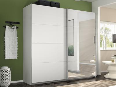 Kledingkast BELLUCA 2 schuifdeuren alpine wit Kledingkast BELLUCA 2 schuifdeuren alpine wit