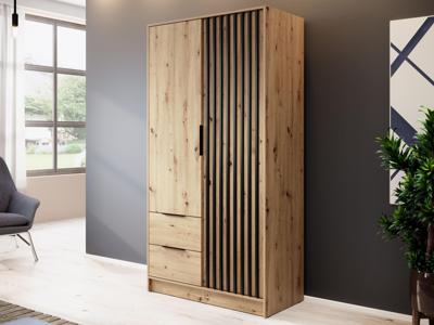 Kledingkast MELINDA 2 deuren 2 lades artisan eik Kledingkast MELINDA 2 deuren 2 lades artisan eik