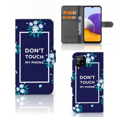 Samsung Galaxy A22 4G | M22 Portemonnee Hoesje Flowers Blue DTMP