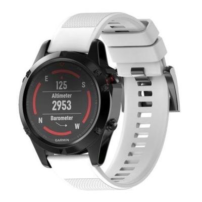 Snel verwisselbare siliconen polsband voor fenix 5 22mm (wit)