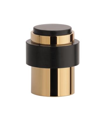 Aprile deurstopper vloer én wand Ø35×43 mm goud gepolijst PVD