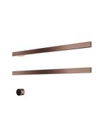 Hotbath &MORE set van 2 rails RAS80 SQUARE 80 cm met separate schakelaar en inbouw element Geborsteld Koper PVD (RAS80-2BCP) - thumbnail