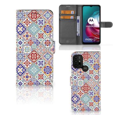 Motorola Moto G10 | G20 | G30 | Bookcase | Tiles Color