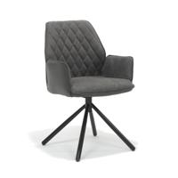 Armstoel Anouk Antraciet - Set van 2 - thumbnail