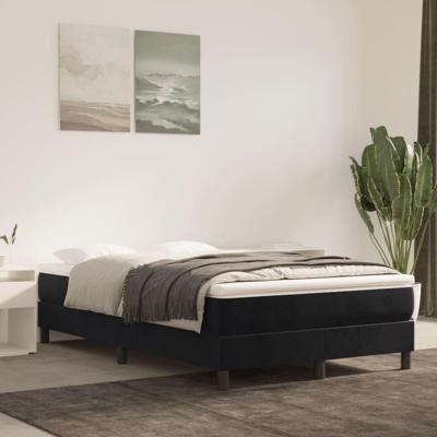 Boxspring met matras fluweel zwart 120x200 cm