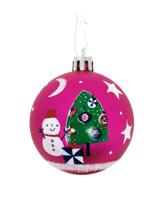 Kerstbal Peppa Pig Cosy corner Fuchsia 6 Stuks Plastic (Ø 8 cm) - thumbnail