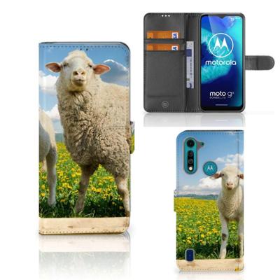 Motorola G8 Power Lite | Telefoonhoesje | Met pasjeshouder | Schaap en Lammetje