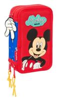 Driedubbele Pennenzak Mickey Mouse Clubhouse Good day Blauw 12,5 x 19,5 x 5,5 cm 37 Onderdelen - thumbnail