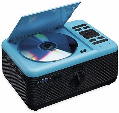 Lenco LPJ-500 - Bluetooth beamer - Mini Beamer - DVD speler - 2800 lumen - 30.000 uur levensduur - Full HD - Bluetooth 5.0-2 x HDMI - USB - SD - AV-in - VGA - blauw