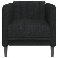 Fauteuil stof zwart - thumbnail