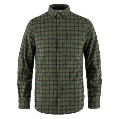Fjallraven Övik Flannel Heren Overhemd Laurel Green-Indigo Blue M