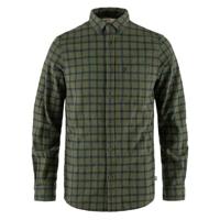 Fjallraven Övik Flannel Heren Overhemd Laurel Green-Indigo Blue M - thumbnail