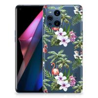 OPPO Find X3 | X3 Pro | TPU Hoesje | Flamingo Palms - thumbnail