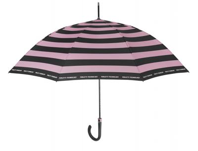paraplu strepen dames 112 cm microfiber roze/zwart paraplu strepen dames 112 cm microfiber roze/zwart