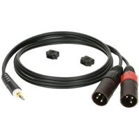 Klotz AY9-0200 verloopkabel 3.5 mm jack recht - 2x XLR male 3p 2 meter - thumbnail