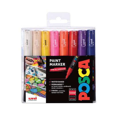 Paintmarker Uni POSCA PC1MC extra fijn assorti set à 16 stuks
