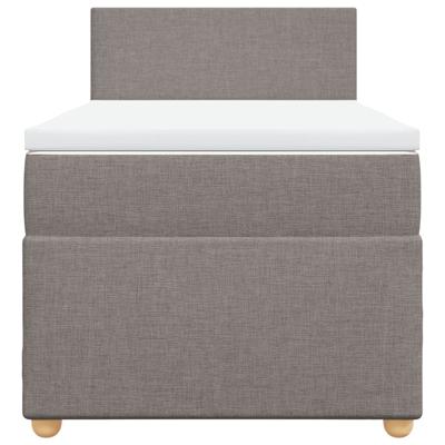 Boxspring met matras stof taupe 90x200 cm - thumbnail