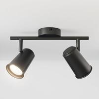Riga - LED plafondlamp - 8 Watt 690 Lumen - 2 spots - 4000K Neutraal wit - Draaibaar en dimbaar - GU10 - Kantelbaar - Plafondspot - IP20 Voor binnen - Zwart - thumbnail