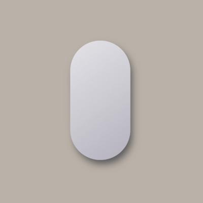 Spiegel Sanicare Q-Mirrors 40x100 cm Ovaal/Rond incl. ophangmateriaal