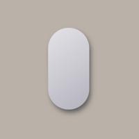 Spiegel Sanicare Q-Mirrors 40x100 cm Ovaal/Rond incl. ophangmateriaal - thumbnail