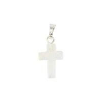 Edelstenen Hanger Bergkristal Kruis (14 mm) - thumbnail