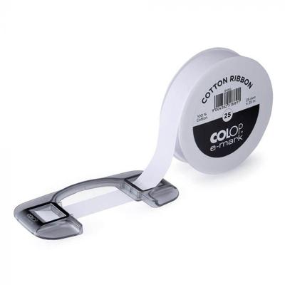 Lint Colop E-mark 25mmx25m wit