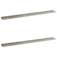 VidaXL Wandschappen 2 st 115x9x3 cm betongrijs - thumbnail