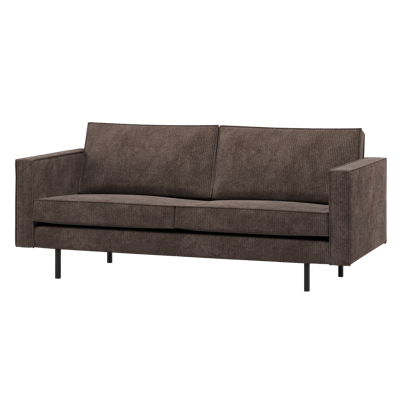 WOOOD Rodeo 2,5-zits bank ribstof Bruin