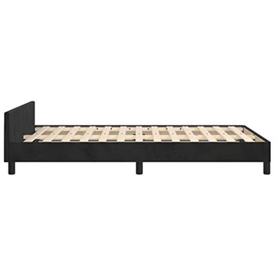 Bedframe zonder matras 120x190 cm fluweel zwart