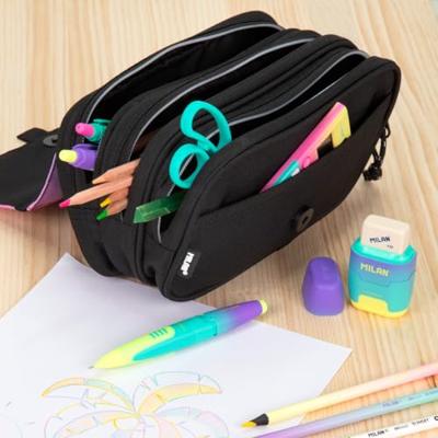 Schoolpennenzak Milan Sunset Zwart 13 x 24 x 10 cm