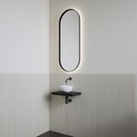 Fonteinset | BWS Leto | Planchet Black Veneer | Waskom Glans Wit - thumbnail