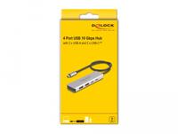 DeLOCK 64230 interface hub USB Type-C 10000 Mbit/s Grijs - thumbnail