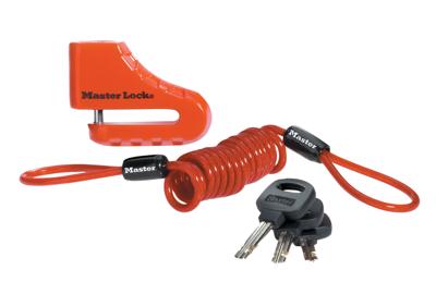 Masterlock Disc brake lock 80mm with shackle Æ 5,5mm w/3 keys and reminder cord i - 8303EURDPS