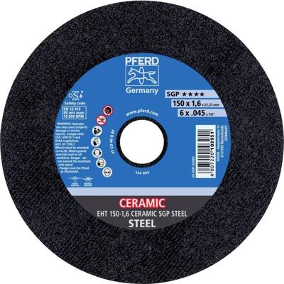 PFERD TOOLS EHT 150-1,6 CERAMIC SGP STEEL 61315016 Doorslijpschijf recht 150 mm 25 stuk(s) Staal PFERD TOOLS EHT 150-1,6 CERAMIC SGP STEEL 61315016 Doorslijpschijf recht 150 mm 25 stuk(s) Staal