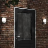 VidaXL Buitenwandlampen 2 st met sensors roestvrij staal zilverkleurig - thumbnail