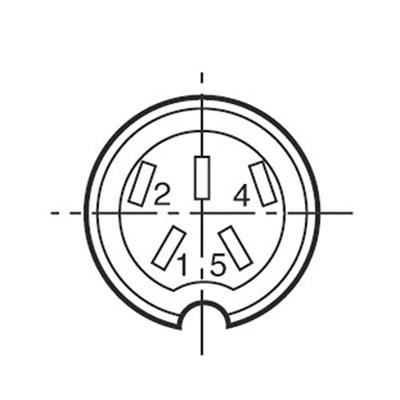 binder 09-0038-00-05 Ronde connector Bus, recht Totaal aantal polen: 5 Serie (ronde connectoren): 691 1 stuk(s)